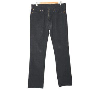 Y2K Levi's 514 Black Corduroy Pants Men's 34x32 Straight Fit